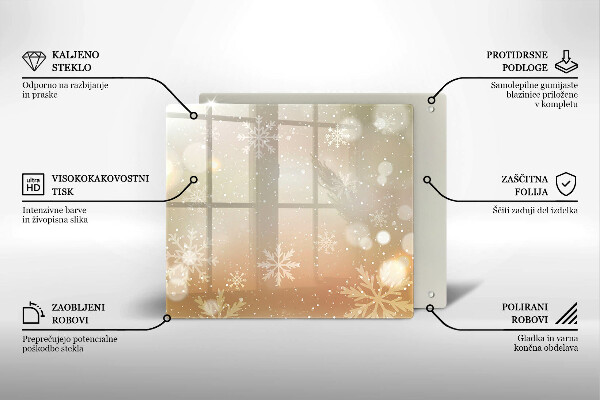 Zaščitna plošča za štedilnik Snežinke