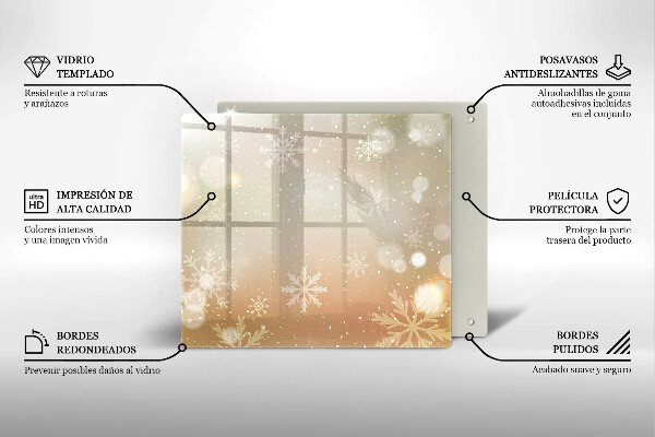 Zaščitna plošča za štedilnik Snežinke