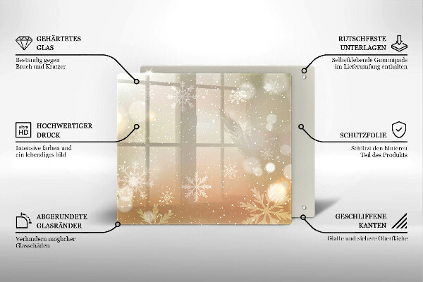 Zaščitna plošča za štedilnik Snežinke