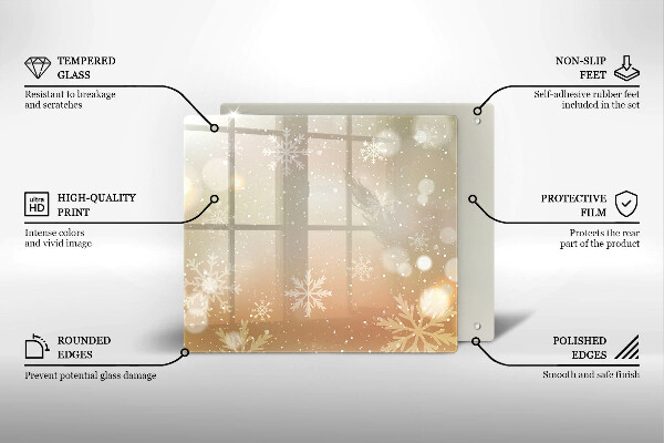 Zaščitna plošča za štedilnik Snežinke