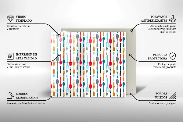 Zaščitna plošča za štedilnik Ilustracija žlice