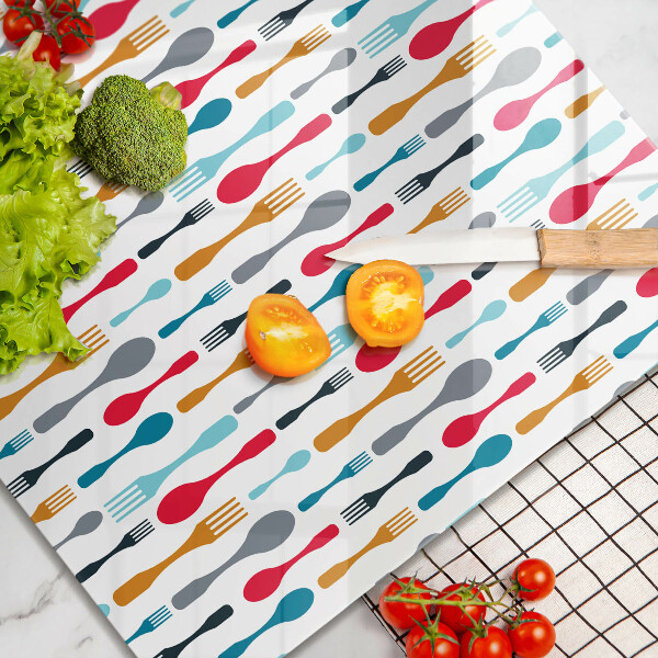 Zaščitna plošča za štedilnik Ilustracija žlice