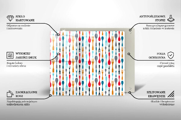 Zaščitna plošča za štedilnik Ilustracija žlice