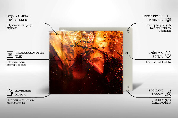 Zaščitna plošča za štedilnik Cola pijača z ledom