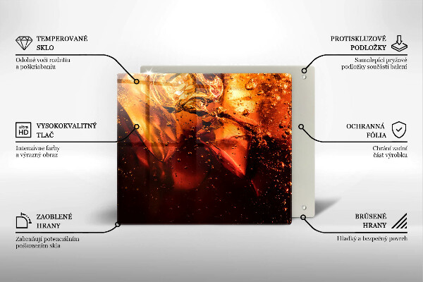 Zaščitna plošča za štedilnik Cola pijača z ledom