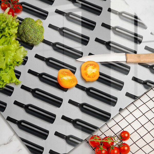 Zaščitna plošča za štedilnik Steklenice črnega vina