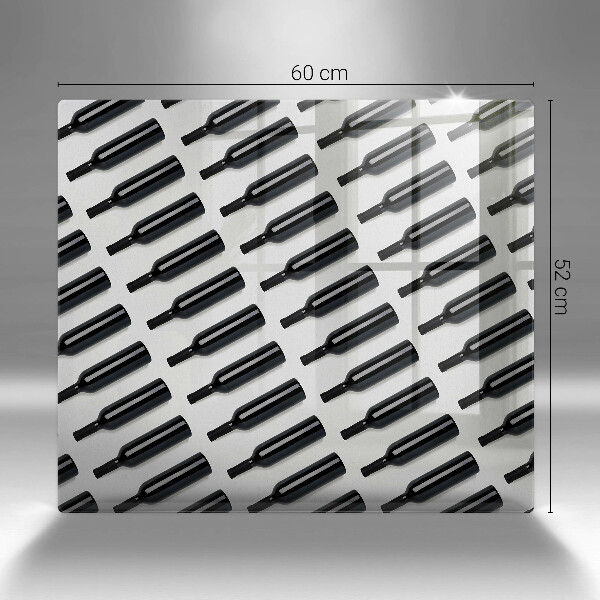 Zaščitna plošča za štedilnik Steklenice črnega vina