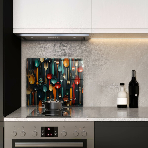 Zaščitna plošča za štedilnik Pisane žlice in vilice