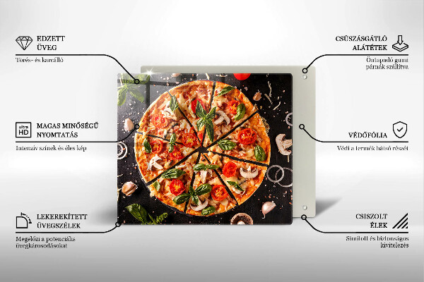 Zaščitna plošča za štedilnik Pica z gobami