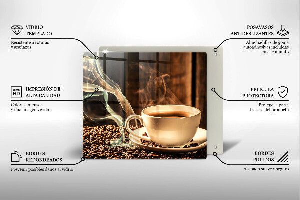 Zaščitna plošča za štedilnik Skodelica in kavna zrna