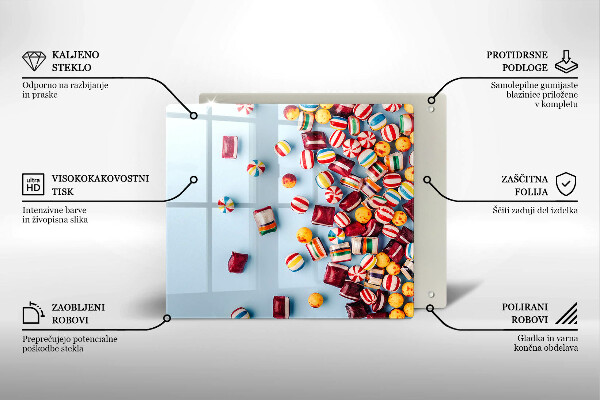 Zaščitna plošča za štedilnik Pisani bonboni