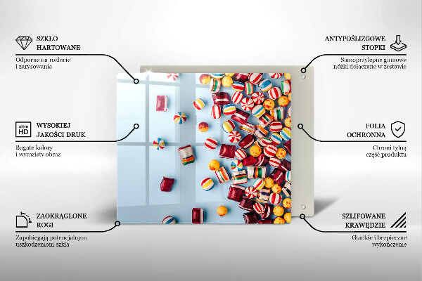 Zaščitna plošča za štedilnik Pisani bonboni