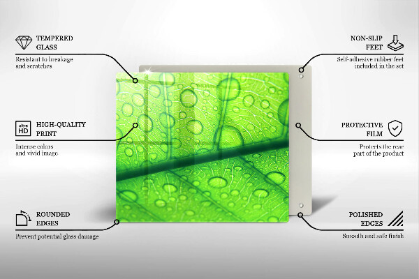 Zaščitna plošča za štedilnik Bližnji posnetek lista