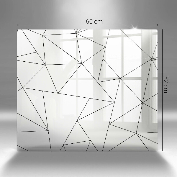 Zaščitna plošča za štedilnik Beli trikotniki