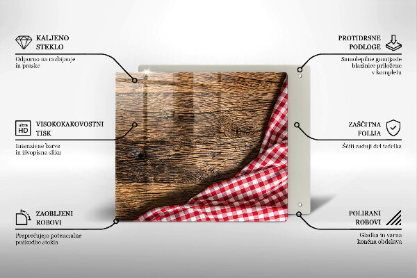 Zaščitna plošča za štedilnik Lesena miza
