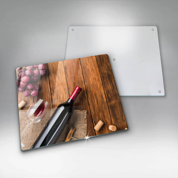 Zaščitna plošča za štedilnik Steklenica rdečega vina