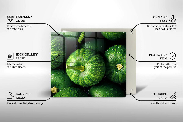 Zaščitna plošča za štedilnik Zelene buče