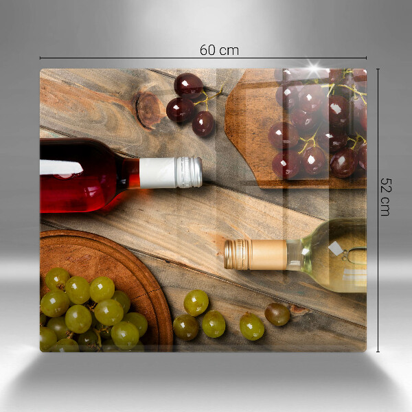Zaščitna plošča za štedilnik Vinske steklenice in grozdje