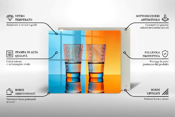 Zaščitna plošča za štedilnik Dva kozarca vode