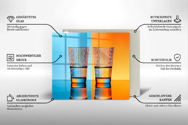 Zaščitna plošča za štedilnik Dva kozarca vode