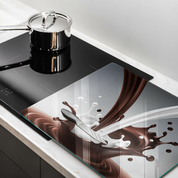 Zaščitna plošča za štedilnik Mleko in čokolada