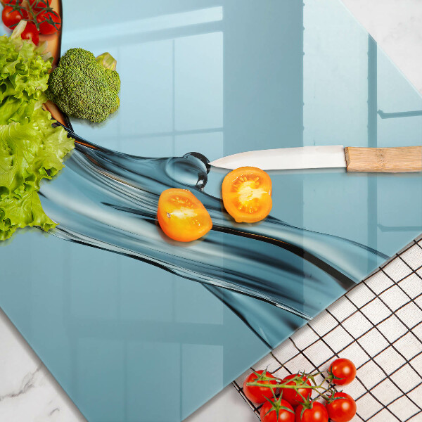 Zaščitna plošča za štedilnik Voda na modrem ozadju