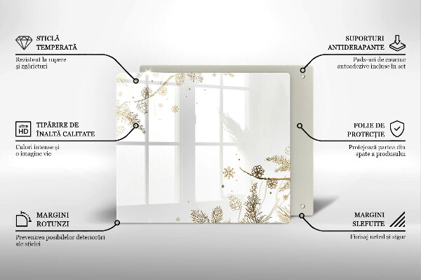 Zaščitna plošča za štedilnik Zimski okraski