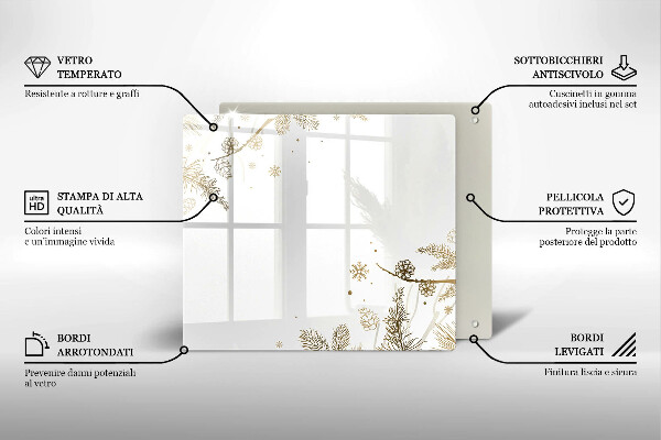 Zaščitna plošča za štedilnik Zimski okraski