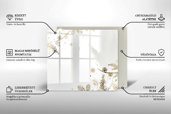 Zaščitna plošča za štedilnik Zimski okraski