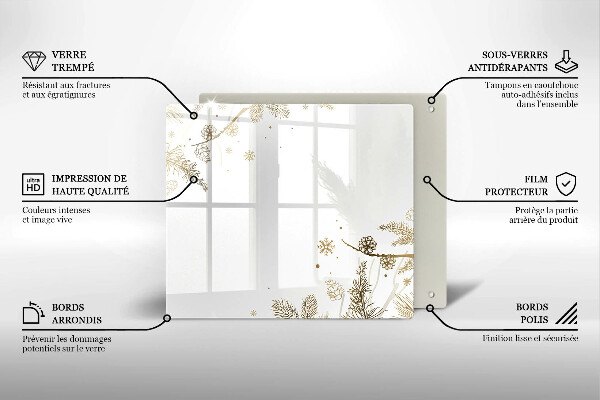 Zaščitna plošča za štedilnik Zimski okraski