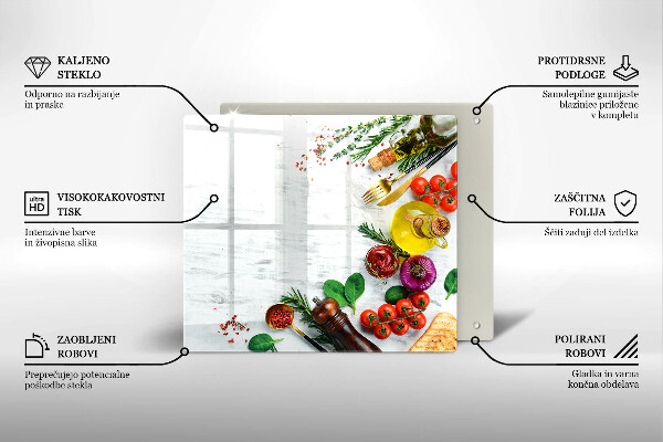 Zaščitna plošča za štedilnik Zelenjava in začimbe