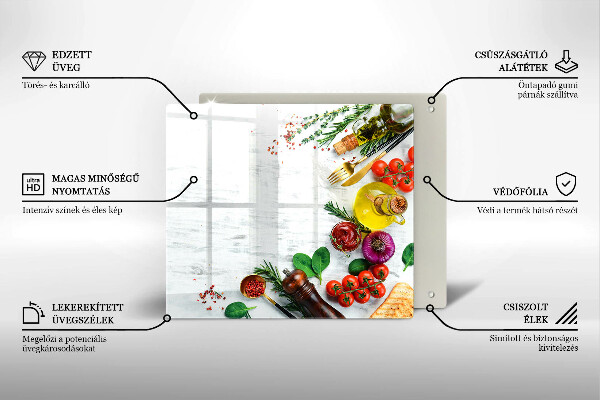 Zaščitna plošča za štedilnik Zelenjava in začimbe