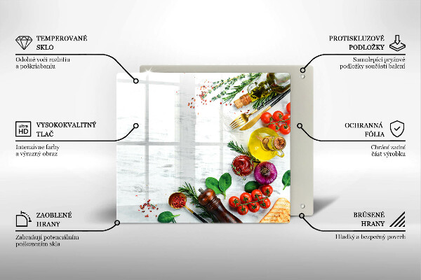 Zaščitna plošča za štedilnik Zelenjava in začimbe