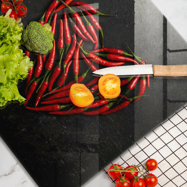 Stenska zaščitna plošča za štedilnik Srce iz čilija