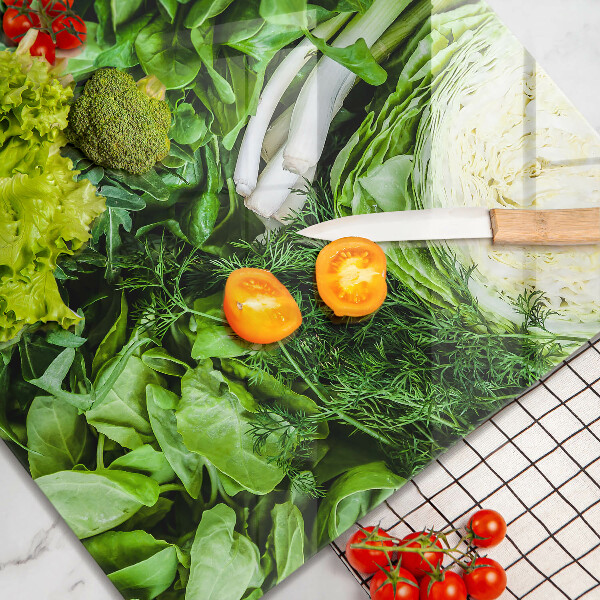 Stenska zaščitna plošča za štedilnik Zelena zelenjava