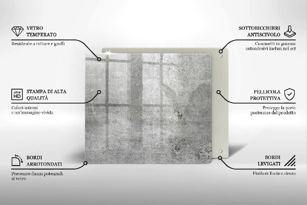 Stenska zaščitna plošča za štedilnik Tekstura betona