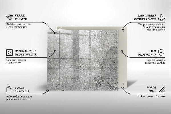 Stenska zaščitna plošča za štedilnik Tekstura betona