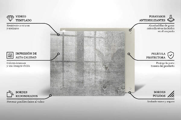 Stenska zaščitna plošča za štedilnik Tekstura betona