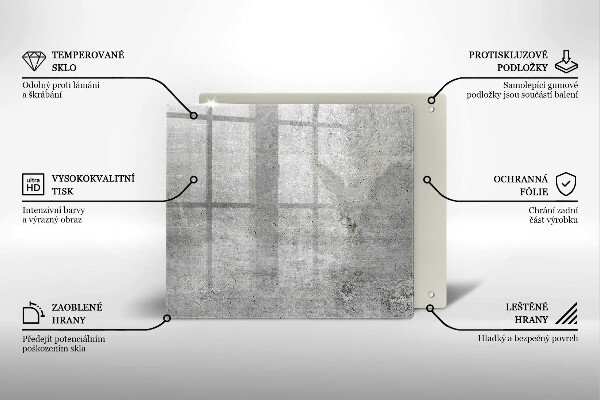 Stenska zaščitna plošča za štedilnik Tekstura betona