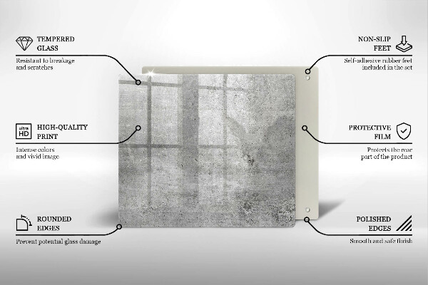 Stenska zaščitna plošča za štedilnik Tekstura betona