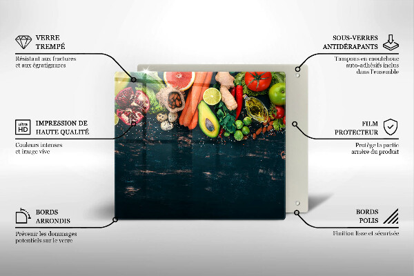 Stenska zaščitna plošča za štedilnik Sadje in zelenjava
