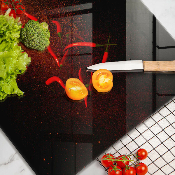 Stenska zaščitna plošča za štedilnik Pekoče čili paprike