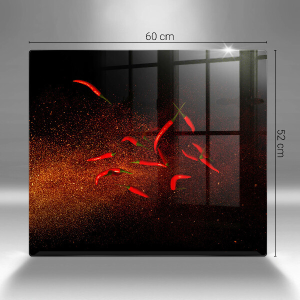 Stenska zaščitna plošča za štedilnik Pekoče čili paprike