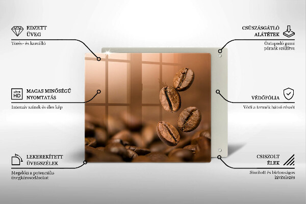 Stenska zaščitna plošča za štedilnik Kavna zrna