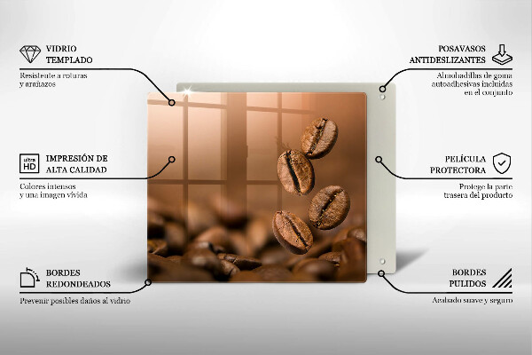 Stenska zaščitna plošča za štedilnik Kavna zrna