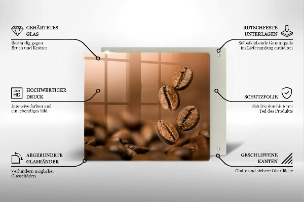 Stenska zaščitna plošča za štedilnik Kavna zrna