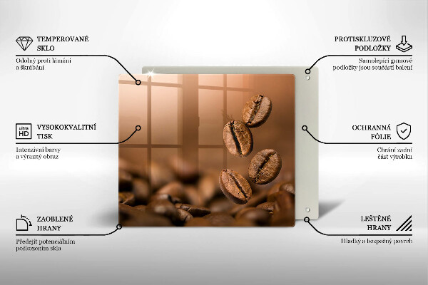 Stenska zaščitna plošča za štedilnik Kavna zrna