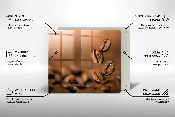 Stenska zaščitna plošča za štedilnik Kavna zrna