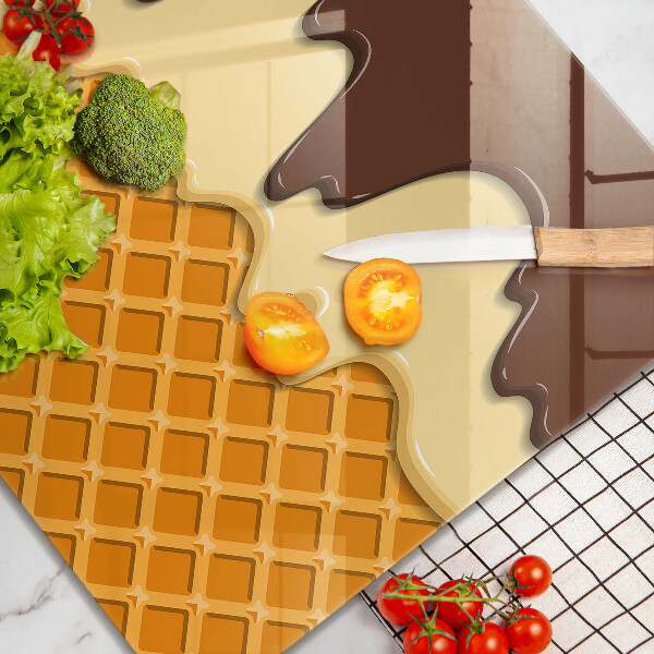 Stenska zaščitna plošča za štedilnik Ilustracija sladoledne kornete