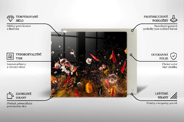 Stenska zaščitna plošča za štedilnik Pekoče začimbe